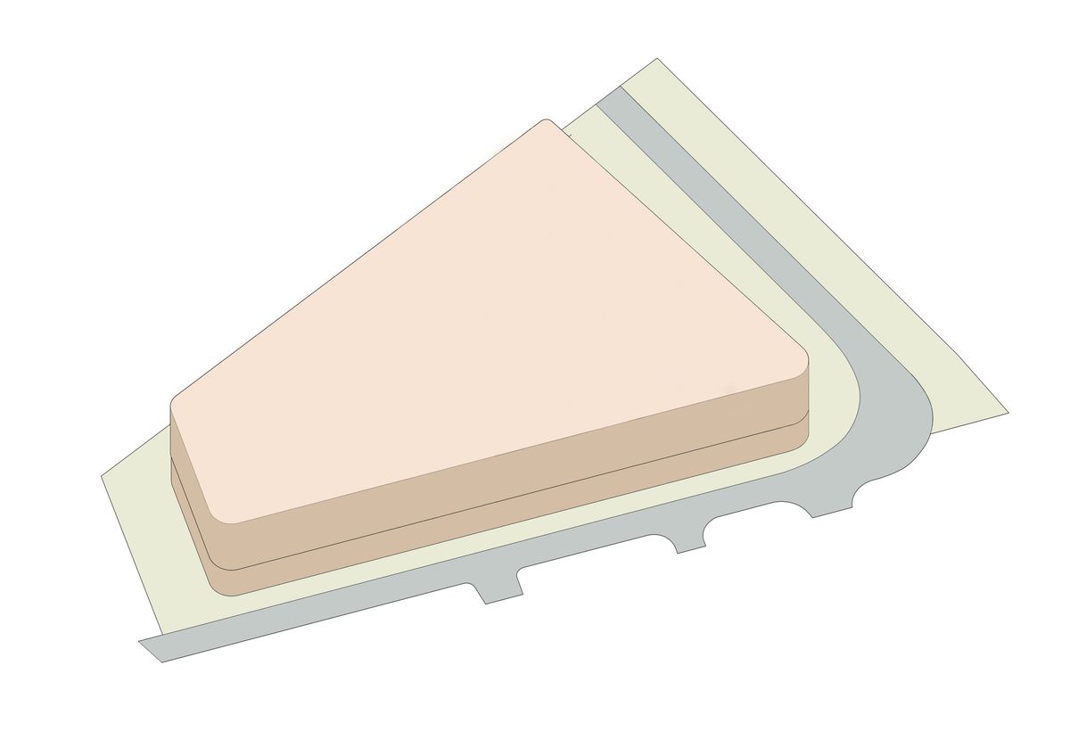 Starting point of the volume study — the maximum building envelope on the plot